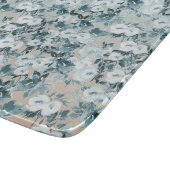 Blauer Pfirsich Weiße Blüte Schneidebrett (Ecke)