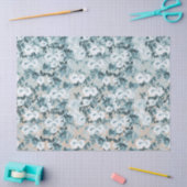 Blauer Pfirsich Weiße Blüte Seidenpapier (Basteln)