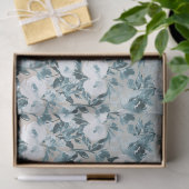 Blauer Pfirsich Weiße Blüte Seidenpapier (Geschenk)