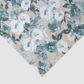 Blauer Pfirsich Weiße Blüte Seidenpapier (Detail)