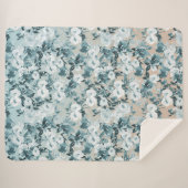 Blauer Pfirsich Weiße Blüte Sherpadecke (Vorderseite (Horizontal))