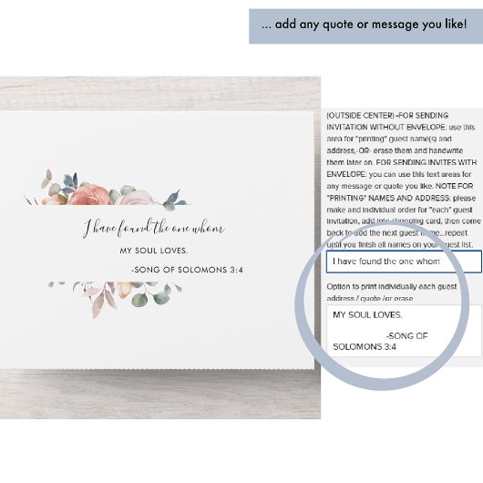 Blauer Pfirsichblauch Hochzeit & Perforierte UAWG All In One Einladung