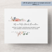 Blauer Pfirsichblauch Hochzeit & Perforierte UAWG All In One Einladung