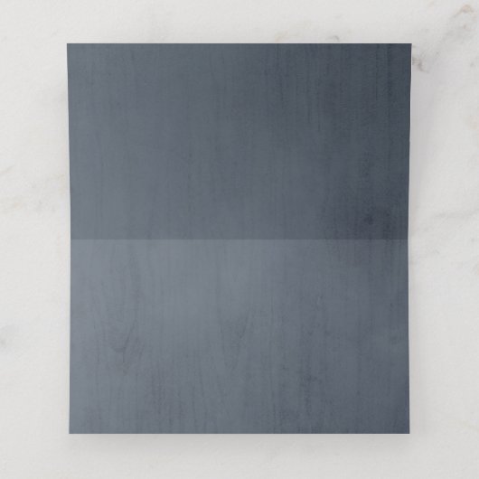 Blauer Pfirsichblutdruck Geometric floral Wedding Platzkarte (Innenseite Aufgefaltet)