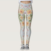 Blauer Pfirsichblütensieb Leggings (Vorderseite)
