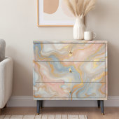 Blauer Pfirsichpnebel Rosa Marmormuster Seidenpapier