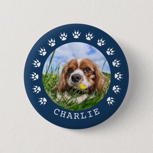 Blauer Pfosten Foto für Frame Pet Button (Vorderseite)