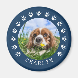 Blauer Pfosten Foto für Frame Pet Magnet