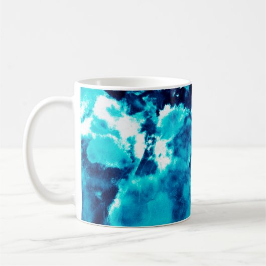 Blauer Phantom Fashion Patterns Dirty Plash Waterc Kaffeetasse (Links)