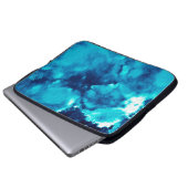 Blauer Phantom Fashion Patterns Dirty Plash Waterc Laptopschutzhülle (Vorne Knopf)