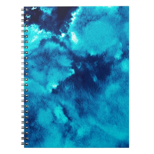 Blauer Phantom Fashion Patterns Dirty Plash Waterc Notizblock (Vorderseite)