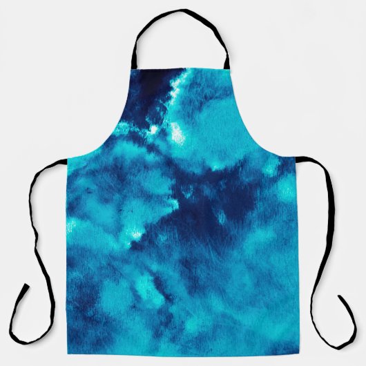 Blauer Phantom Fashion Patterns Dirty Plash Waterc Schürze (Vorderseite)