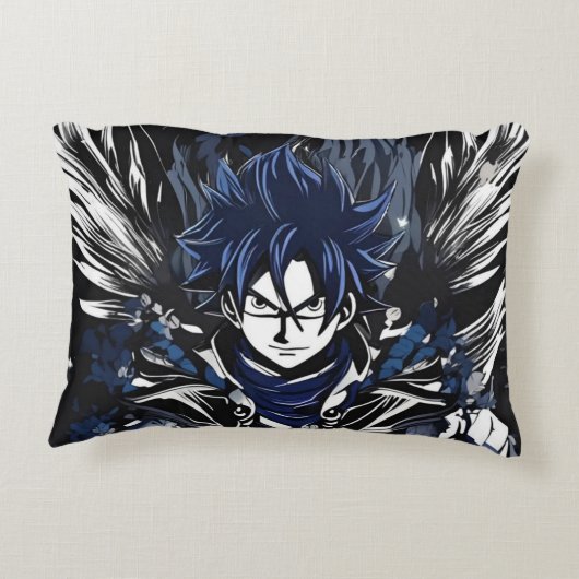 Blauer Phantom-Suchender Dekokissen (Rückseite)