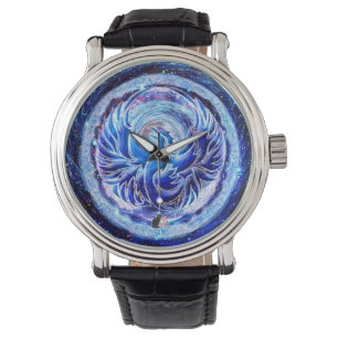 Blauer Phoenix Armbanduhr