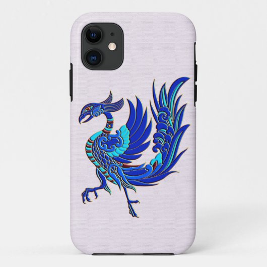 Blauer Phoenix Case-Mate iPhone Hülle (Rückseite)