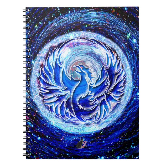 Blauer Phönix Notizblock (Vorderseite)