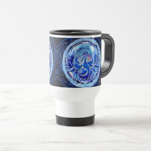 Blauer Phönix Reisebecher