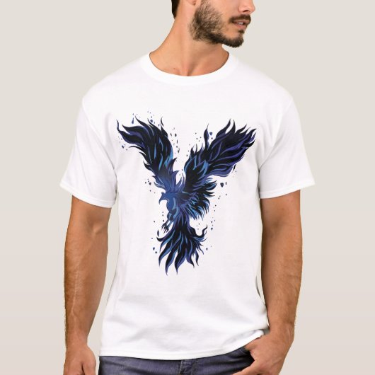 Blauer Phönix T-Shirt (Vorderseite)