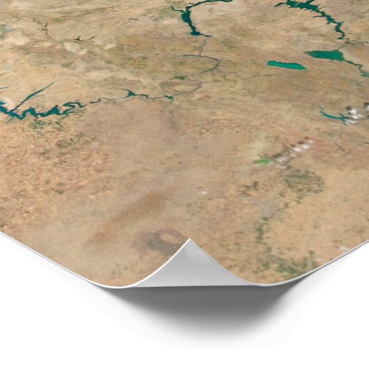 Blauer Phytoplankton blühen im Schwarzen Meer Poster (Ecke)