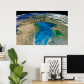 Blauer Phytoplankton blühen im Schwarzen Meer Poster (Heimbüro)
