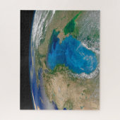 Blauer Phytoplankton blühen im Schwarzen Meer Puzzle (Vertikal)