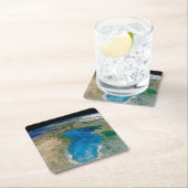 Blauer Phytoplankton blühen im Schwarzen Meer Rechteckiger Pappuntersetzer (Vor Ort)