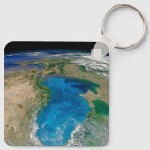 Blauer Phytoplankton blühen im Schwarzen Meer Schlüsselanhänger (Rückseite)