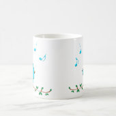 blauer Piepmatz des Gesangs Kaffeetasse (Mittel)