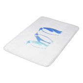 Blauer Pinguin-große Bad-Matte Badematte (Schrägansicht)