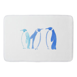 Blauer Pinguin-große Bad-Matte Badematte