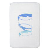 Blauer Pinguin-große Bad-Matte Badematte (Vorderseite Vertikal)