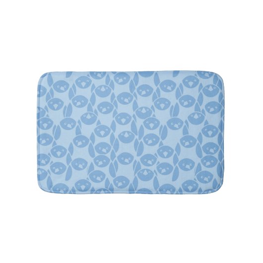 Blauer Pinguinmusterhintergrund Badematte (Vorderseite)