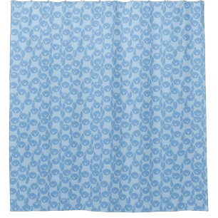 Blauer Pinguinmusterhintergrund Duschvorhang