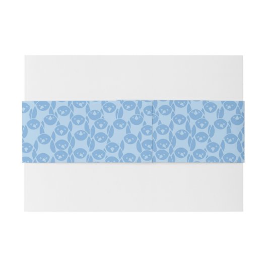 Blauer Pinguinmusterhintergrund Einladungsbanderole (Rückseitenbeispiel)