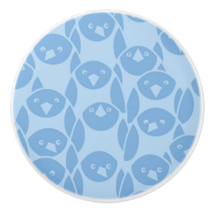 Blauer Pinguinmusterhintergrund Keramikknauf