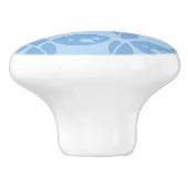 Blauer Pinguinmusterhintergrund Keramikknauf (Seitenansicht)