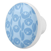Blauer Pinguinmusterhintergrund Keramikknauf (Rechts)