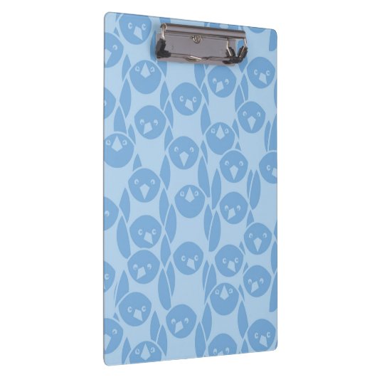 Blauer Pinguinmusterhintergrund Klemmbrett (Rechts)