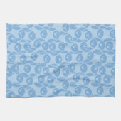 Blauer Pinguinmusterhintergrund Küchentuch (Horizontal)