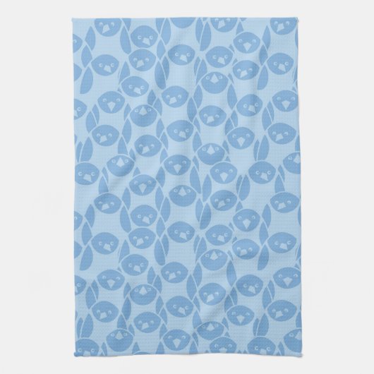 Blauer Pinguinmusterhintergrund Küchentuch (Vertikal)