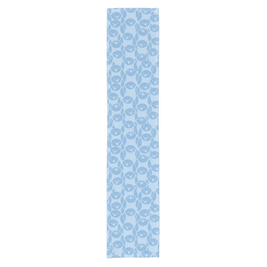 Blauer Pinguinmusterhintergrund Kurzer Tischläufer (Vorderseite)