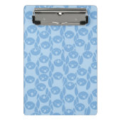 Blauer Pinguinmusterhintergrund Mini Klemmbrett (Vorderseite)