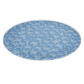 Blauer Pinguinmusterhintergrund Schneidebrett (Ecke)