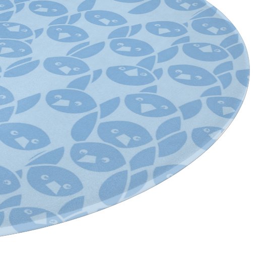 Blauer Pinguinmusterhintergrund Schneidebrett (Ecke)