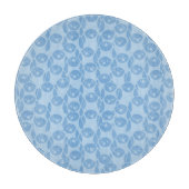 Blauer Pinguinmusterhintergrund Schneidebrett (Vorderseite)