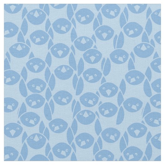 Blauer Pinguinmusterhintergrund Stoff (Nahaufnahme)