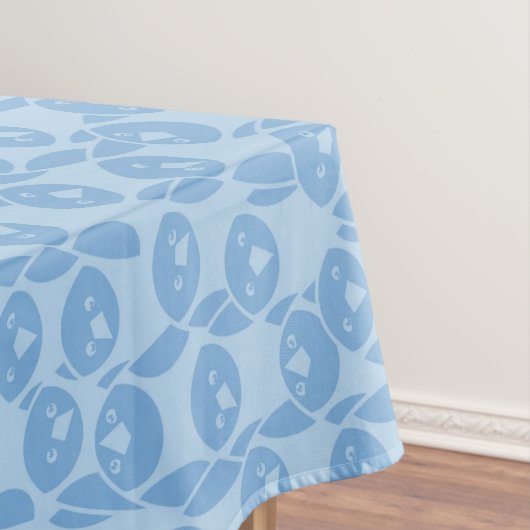 Blauer Pinguinmusterhintergrund Tischdecke (Beispiel)