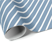 Blauer Pinstripe Geschenkpapier (Rolleneckpunkt)