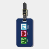 Blauer Pint Gepäckanhänger (Vorderseite vertikal)