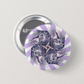 Blauer Pinwheel-Button Button (Vorne & Hinten)